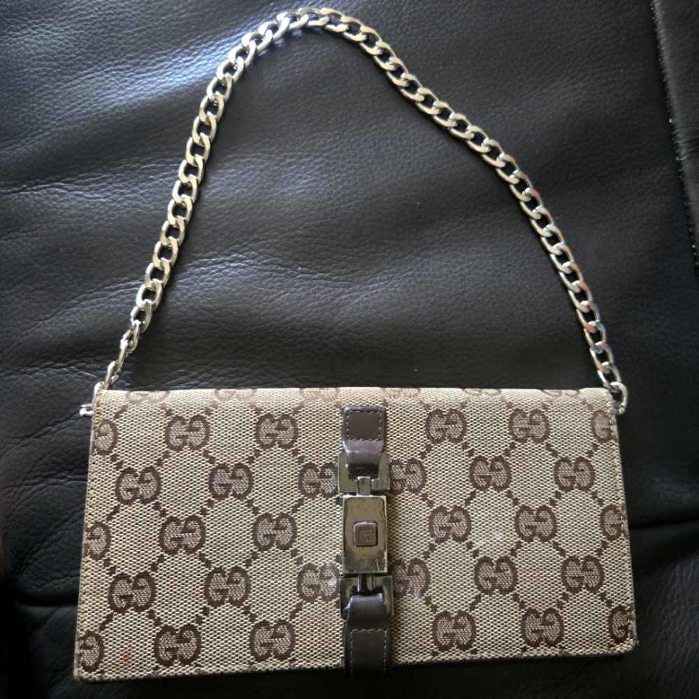 ⚡️Sale⚡️Gucci Brown and Beige Long Wallet